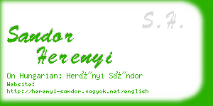 sandor herenyi business card